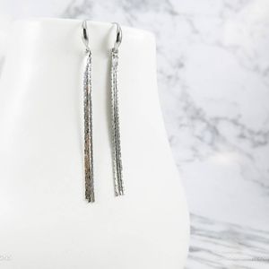 Handmade Silver Plated Tassel Dangle Earrings